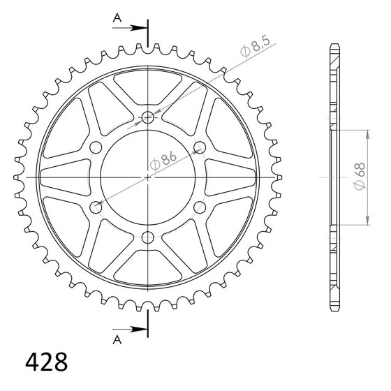 30468-36 Supersprox supersprox / jt rear sprocket 468.36