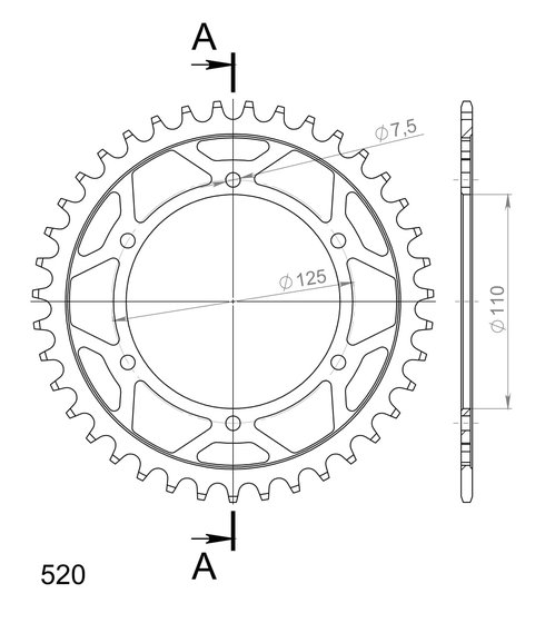 44200-39 Supersprox supersprox / jt rear sprocket 13,39