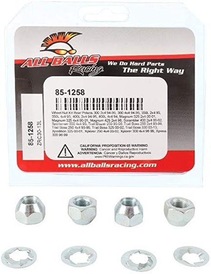 85-1258 All Balls wheel nut kit rear