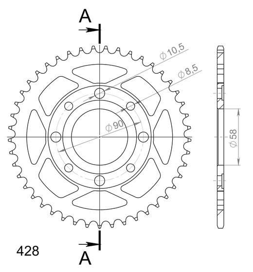 10201-46 Supersprox supersprox / jt rear sprocket 269.46