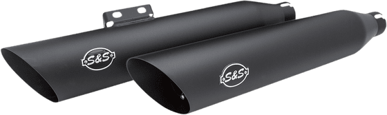 550-0752B S&S CYCLE black 50s style muffler for harley flfb