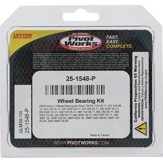 25-1548 All Balls wheel bearing kit rear