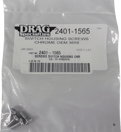 DRAG SPECIALTIES chrome switch housing screws