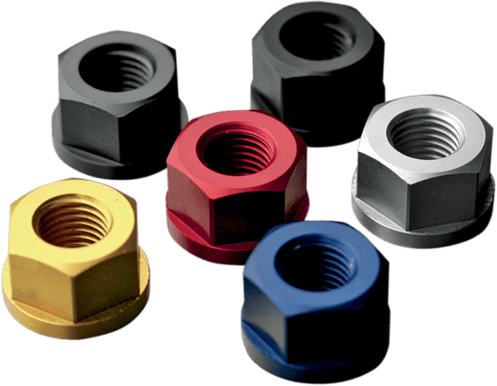 DRIVEN RACING red aluminum sprocket nuts (5 pcs)