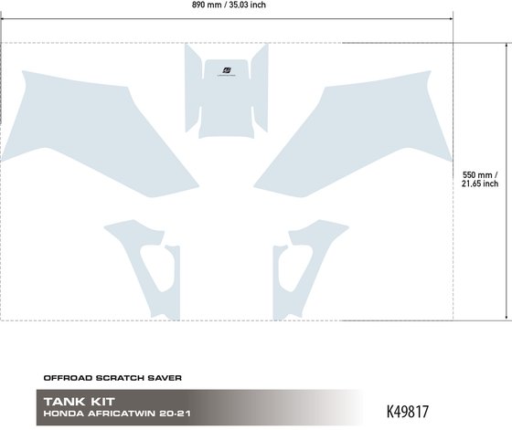 UNIRACING scratch saver tank for africa twin