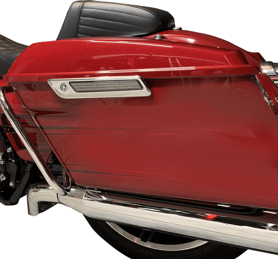 CD-SBL-BCM-SC CUSTOM DYNAMICS smoke/chrome saddlebag hinge light