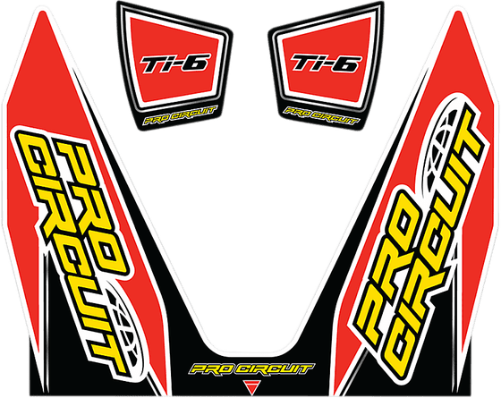 PRO CIRCUIT ti-6 dual exhaust sticker kit