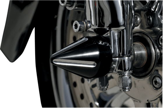 LA-7813-00B LA CHOPPERS spike axle caps in black contrast cut for harley-davidson