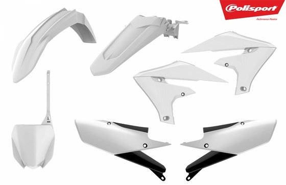 90767 POLISPORT complete white mx body kit for yzf250 and yzf450