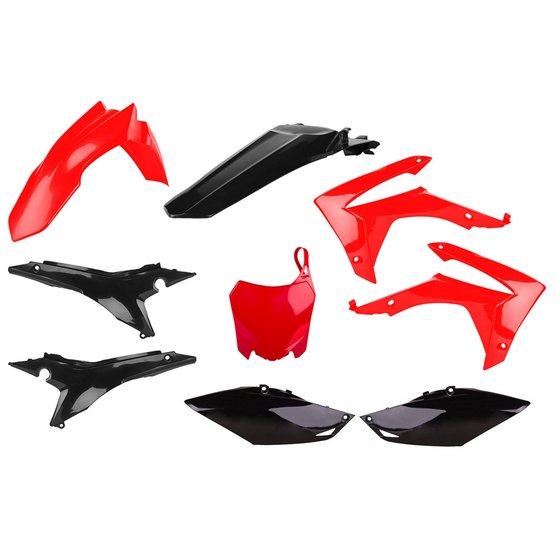 90832 POLISPORT red and black body kit for crf14-17