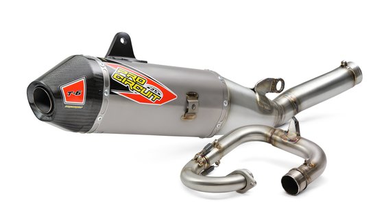 0131925H PRO CIRCUIT t-6 stainless steel exhaust system with titanium canisters and carbon end cap