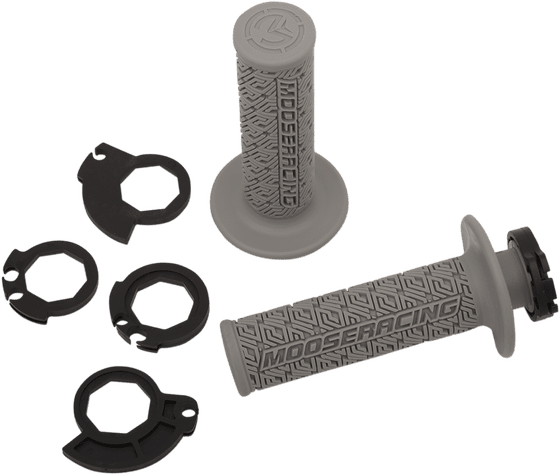 MOOSE RACING lock-on handlebar grips (gray/silver)