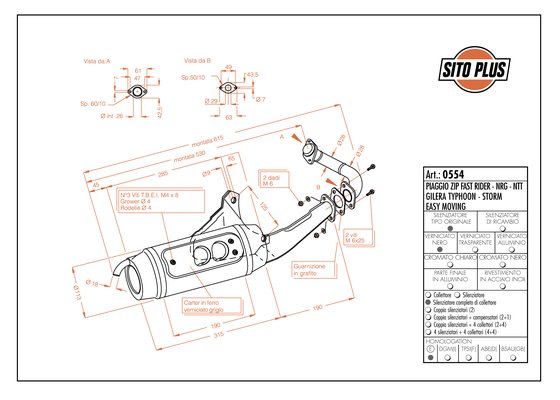 0554 SITO sitoplus exhaust for gilera