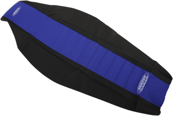 96342BK SDG 9 pleat gripper seat cover in blue/black