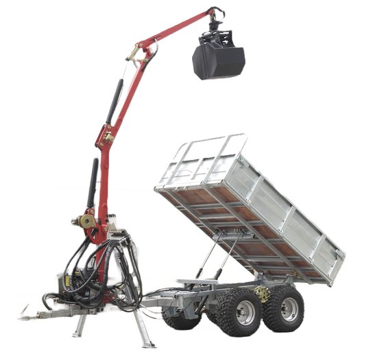 Bronco atv grapple crane tipbox