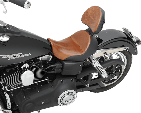 806-04-0041B SADDLEMEN lariat solo seat with gel - distressed brown leather for harley dyna glide