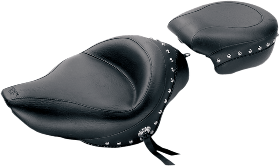 76151 MUSTANG wide touring solo seat with studs and conchos