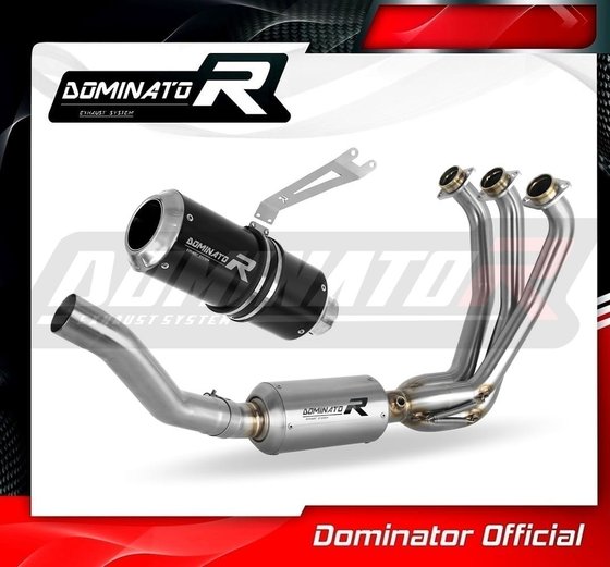 YA132DCBL-S Dominator full exhaust system silencer gp black