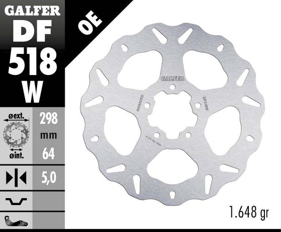 DF518W GALFER fixed wave brake rotor