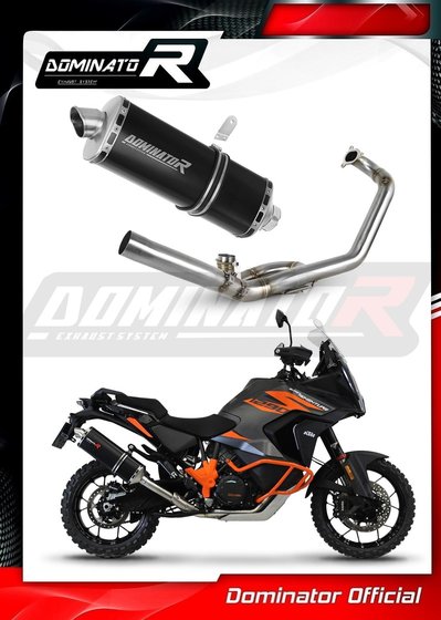 KT070DF7BL-S Dominator full exhaust system silencer p7 black