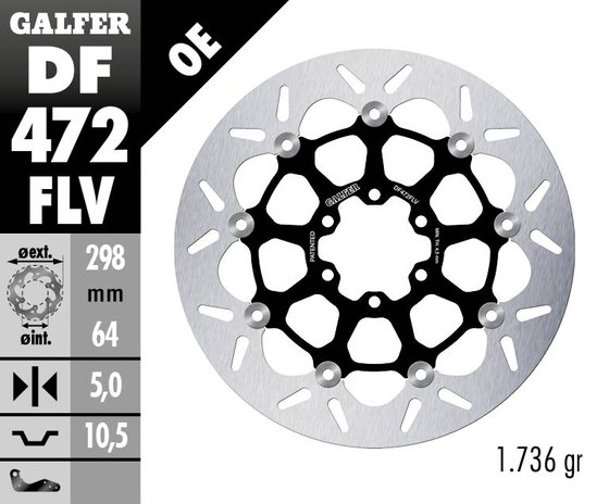 DF472FLV GALFER float round brake disc