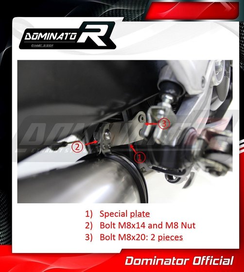 HO099DF-S Dominator exhaust full system silencer hp3