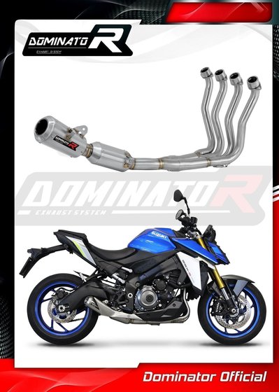 SU106DCEX Dominator full exhaust system ex silencer gps + db killer