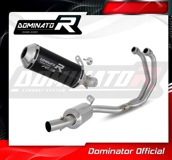 YA147DEXABL-S Dominator full exhaust system ex silencer ov g2 black