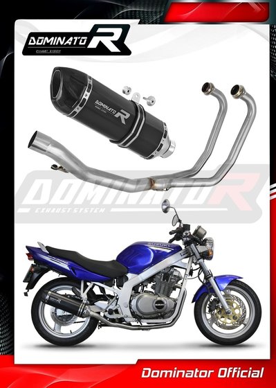 SU021DFSFBL-S Dominator full exhaust system silencer hp1 black