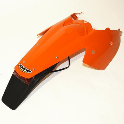 KT03081#127 UFO enduro rear fender with stop-taillight