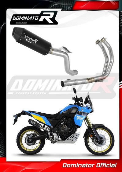 YA115DESFBL-S Dominator full exhaust system silencer mx2 black