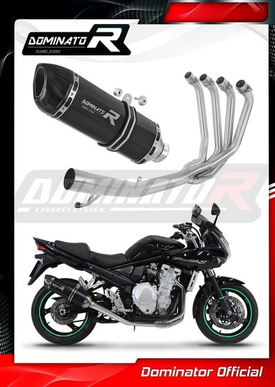 SU104DFBL-S Dominator full exhaust system silencer hp1 black