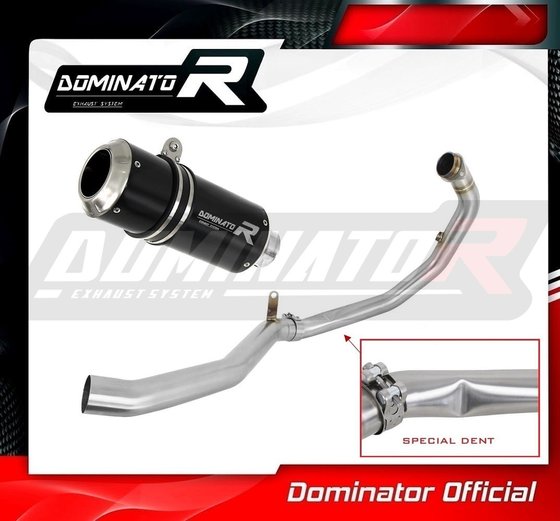 KT064DCBL-S Dominator full exhaust system silencer gp black