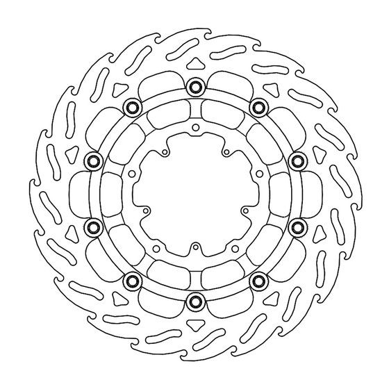 113233 MOTO-MASTER flame floating brake rotors