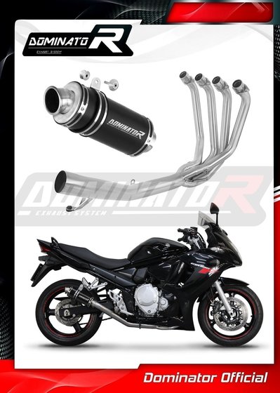 SU024DFSCBL Dominator full exhaust system collector silencer gp1 black + db killer