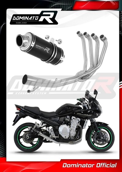 SU104DCBL-S Dominator full exhaust system silencer gp1 black