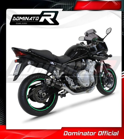 SU104DCBL-S Dominator full exhaust system silencer gp1 black