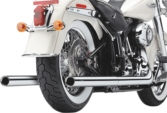 6984 COBRA chrome true duals exhaust system with billet tips for harley davidson softail 1986-2006