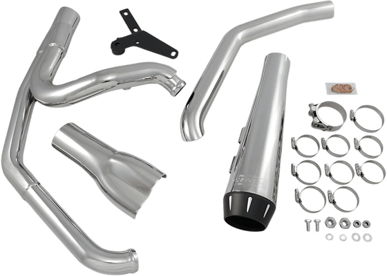 1S94R BASSANI XHAUST road rage 2-1 exhaust system with megaphone mufflers (chrome)