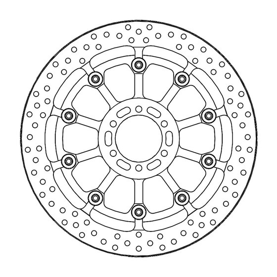 117066 MOTO-MASTER halo pro race floating brake rotor