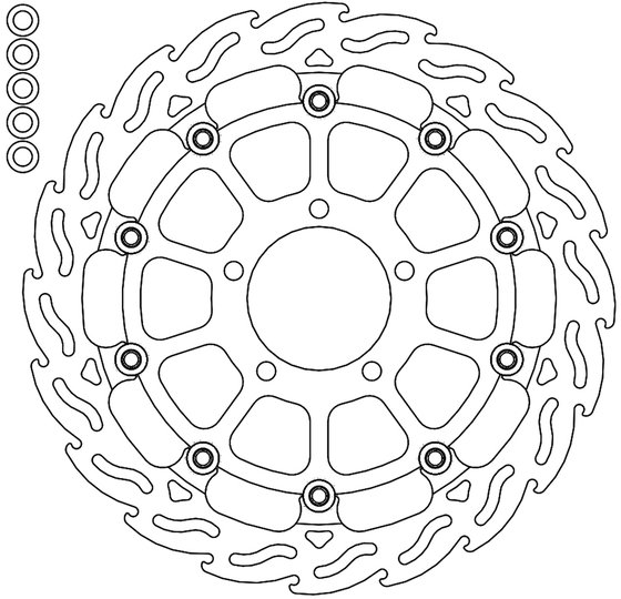 113237 MOTO-MASTER flame floating brake rotor