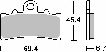 877HS SBS brakepads sintered