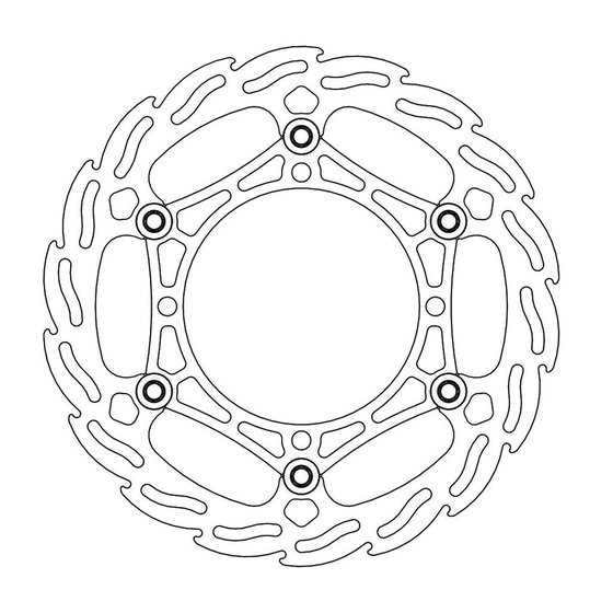 111036 MOTO-MASTER flame floating front brake rotor