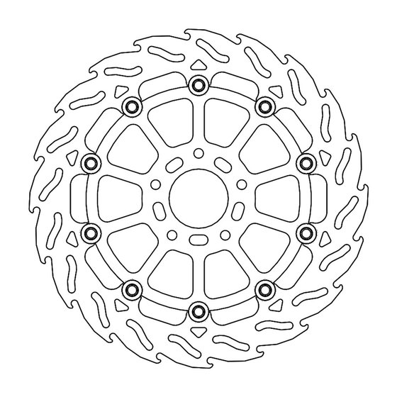 112331 MOTO-MASTER street front right brake disk flame floating for optimal cooling and resistance