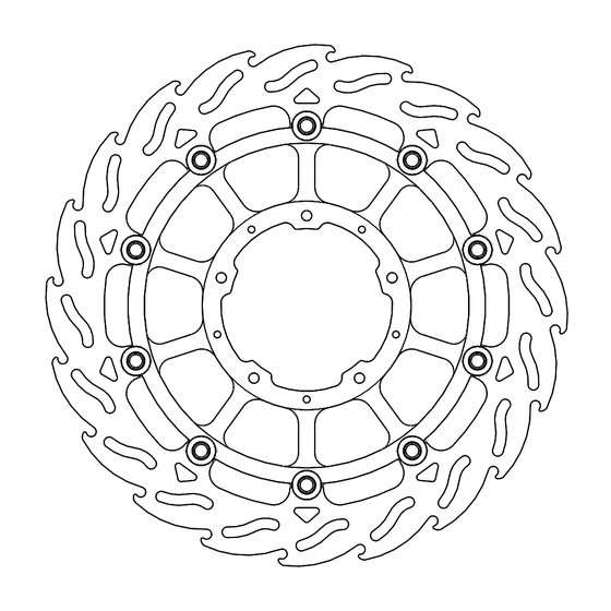 113227 MOTO-MASTER flame floating brake rotor