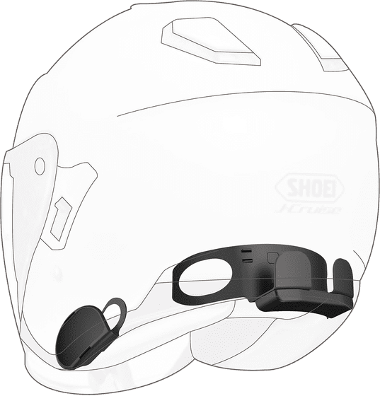 SENA 10u bluetooth communication system for shoei j-cruise helmet