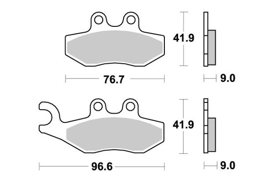 6551770 DOPPLER sbs brakepads ceramic (786hf)