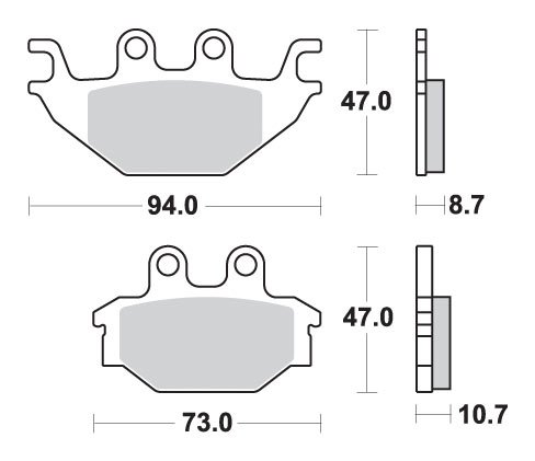 810SI SBS brakepads sintered offroad