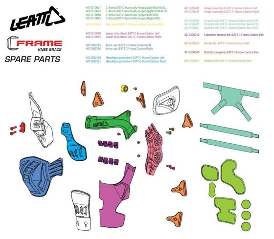 LEATT bolt kit complete c-frame carbon pair