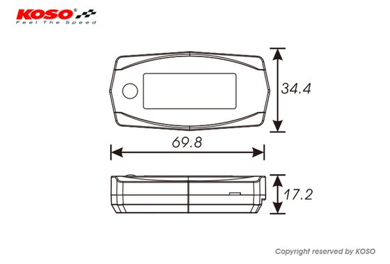 KOSO NORTH AMERICA dual thermometer mini-4 gauge